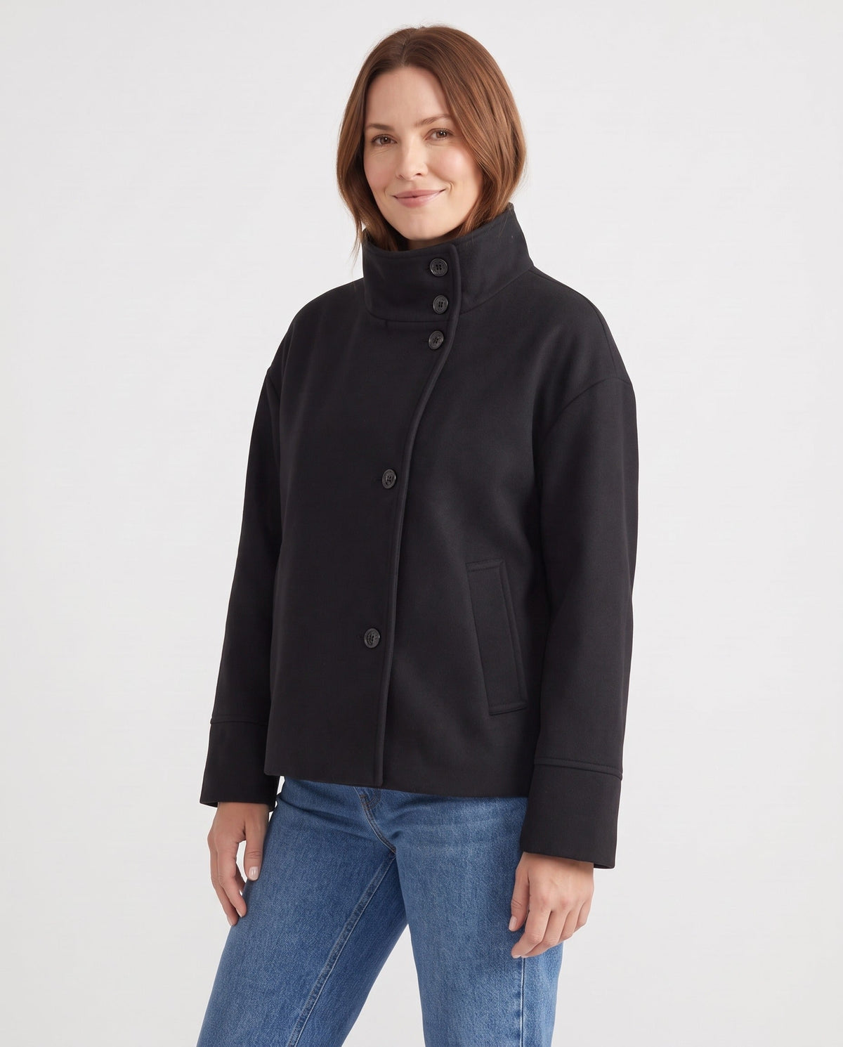 Winter Coat – Sally Oversized Wool Peacoat