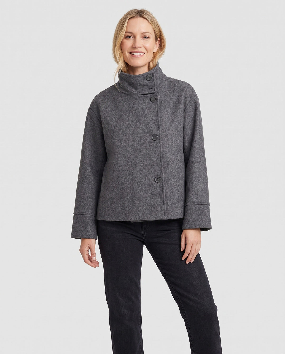 Winter Coat – Sally Oversized Wool Peacoat