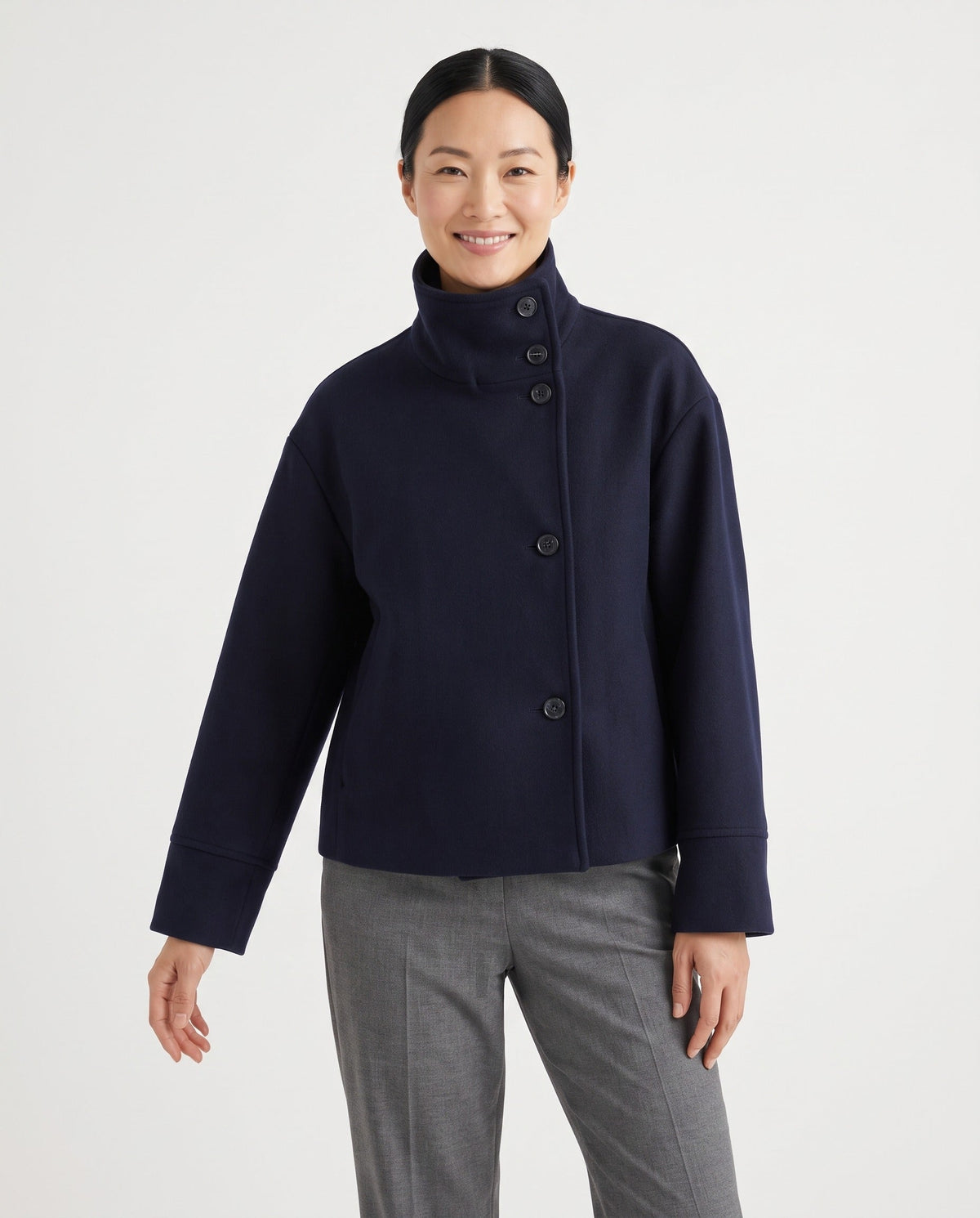 Winter Coat – Sally Oversized Wool Peacoat