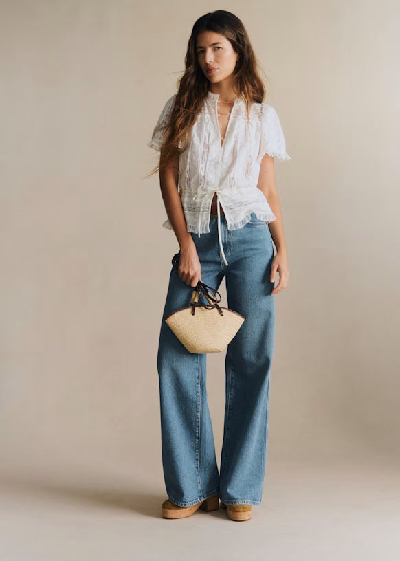 Elowira | Lace Tie Blouse